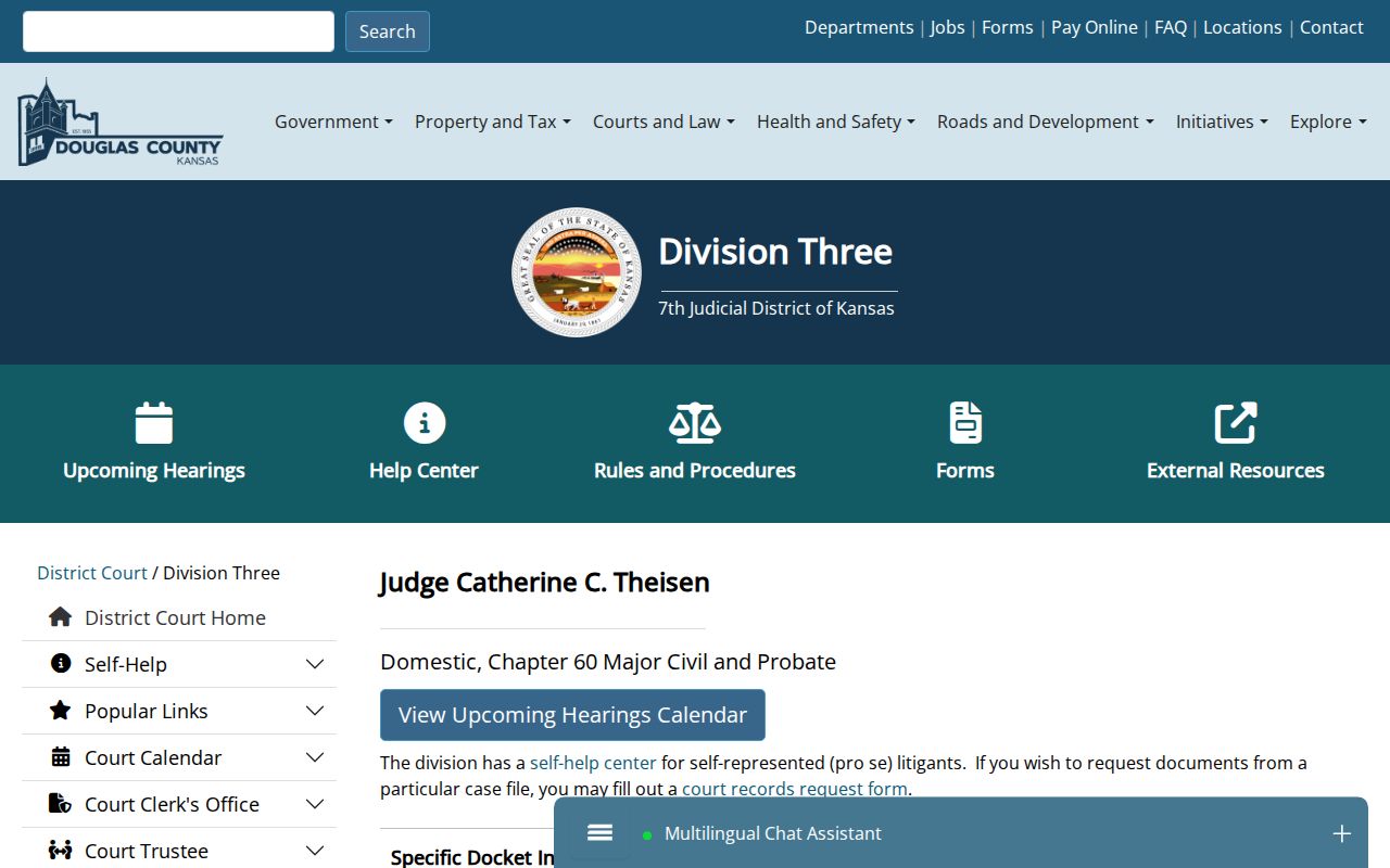 Douglas County civil docket Division 3 information