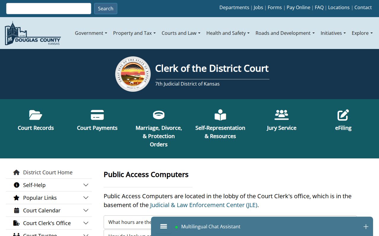 Douglas County case lookup public access computer