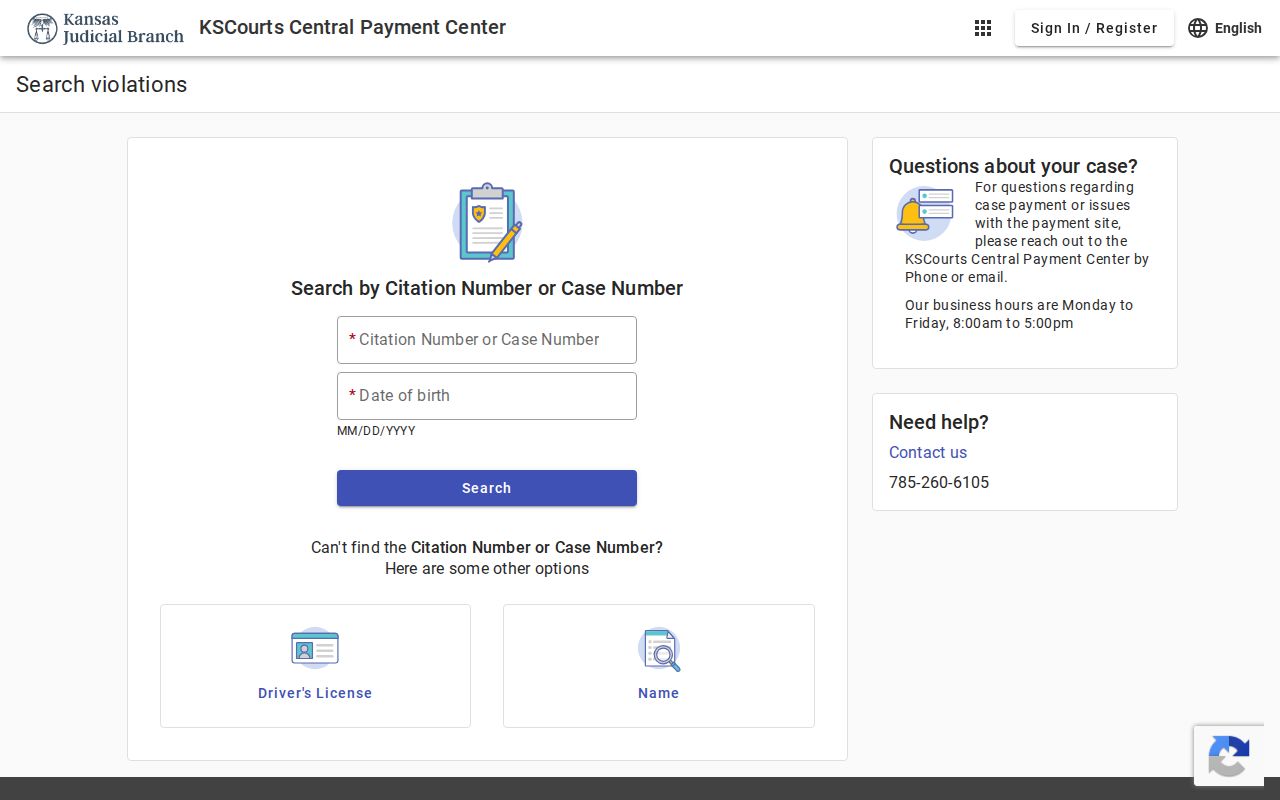 Douglas County traffic ticket Central Payment Center search