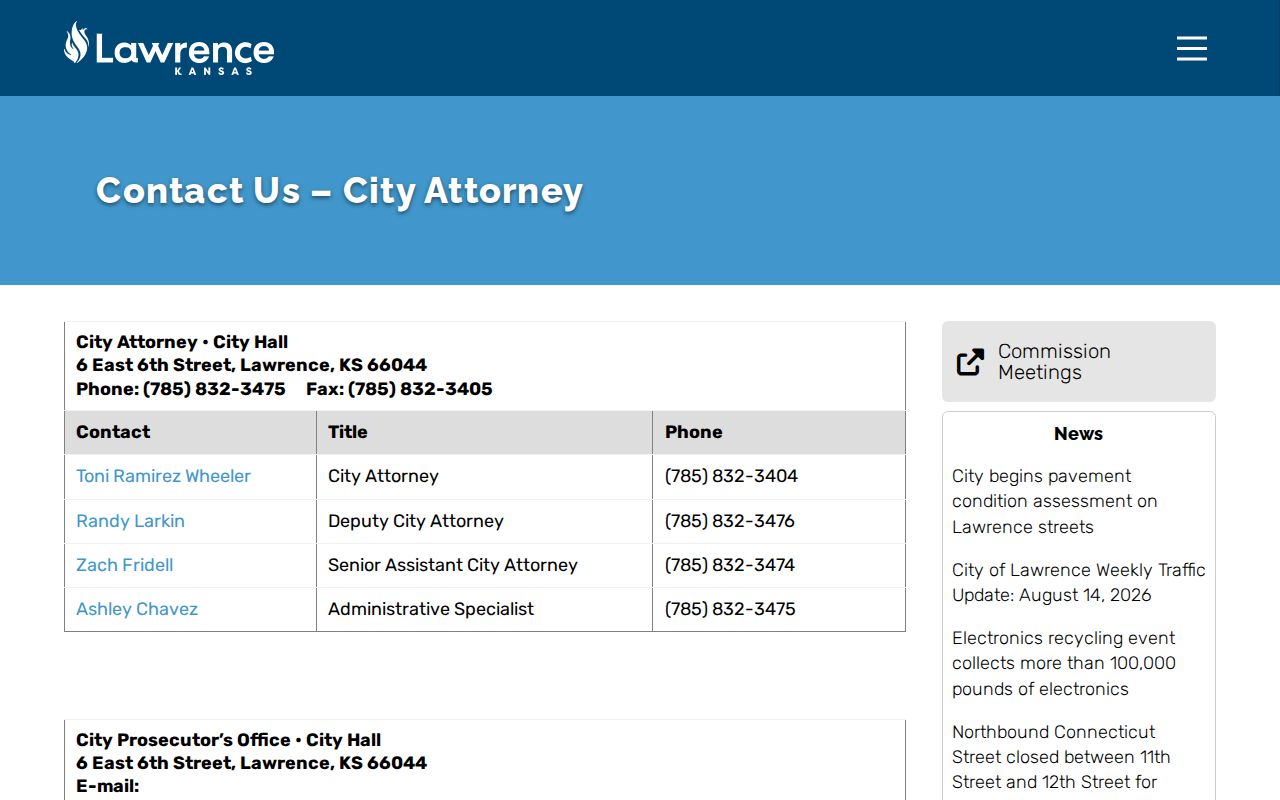 Lawrence court docket court contacts
